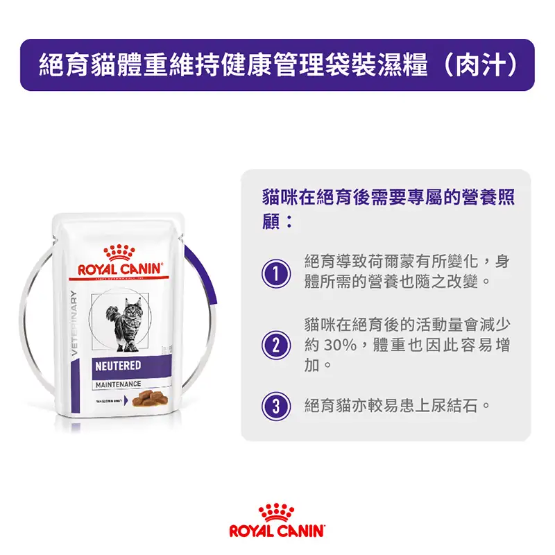 Royal Canin 法國皇家 - 成貓 Neutered Adult Maintenance 絕育 體重維持 濕糧 85g - Image 2
